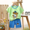 Green & Blue Happy Bear 2 Pc Set NS6052D